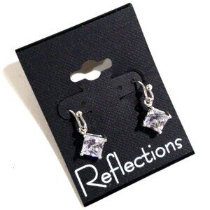 Elegant Silver Tone Sparkling Crystal Drop Earrings - Stylish Women's Jewelry